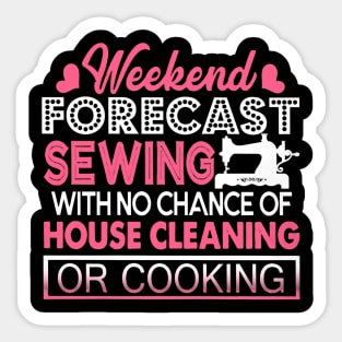 Weekend Forecast Sewing Sticker